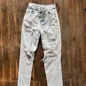 High waisted straight